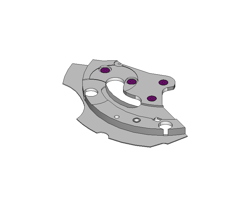 Train wheel bridge, jewelled, brut #110
