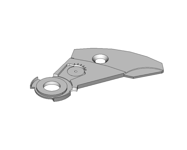 Balance bridge, for regulator with pointer, shock–absorber, stud support ETACHRON, corrector #121/4