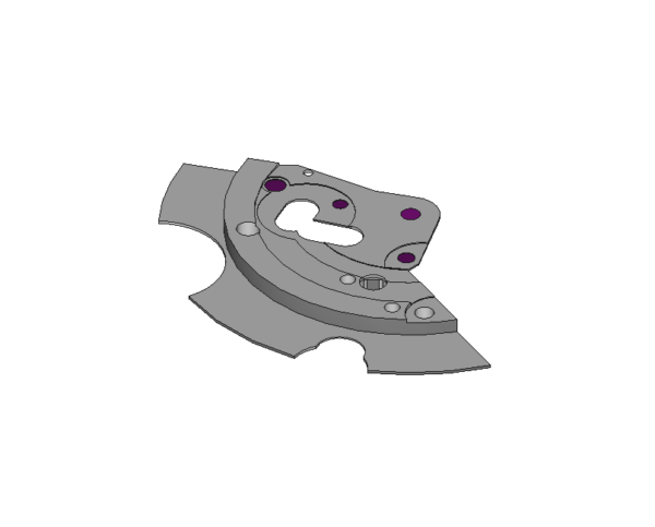 Train wheel bridge, nickel-plated, jewelled #110