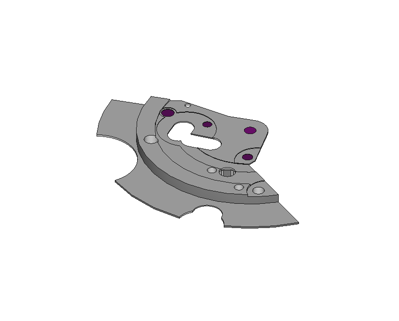 Train wheel bridge, nickel-plated, jewelled #110