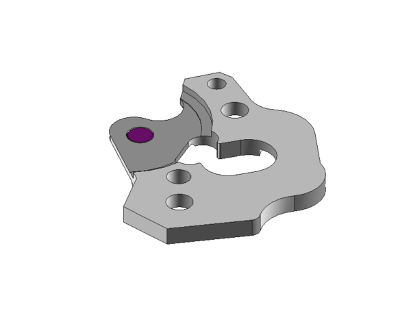Pallet bridge, jewelled, nickel-plated #125