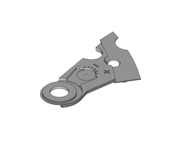 Balance bridge, for regulator with corrector,  for shock–absorber and stud support ETACHRON #121/4