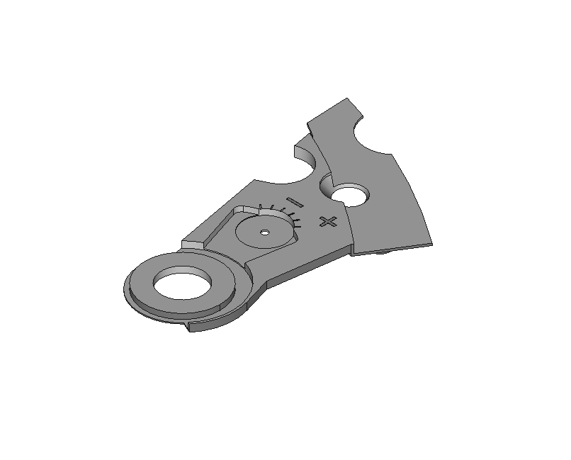 Balance bridge, for regulator with corrector,  for shock–absorber and stud support ETACHRON #121/4