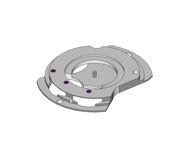 Automatic device framework, jewelled, nickel-plated #1134