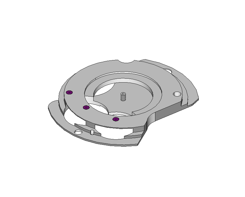 Automatic device framework, jewelled, nickel-plated #1134