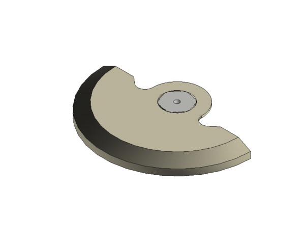 Oscillating weight, assembled, nickel-plated, staggered, 25 JSM #1143/1