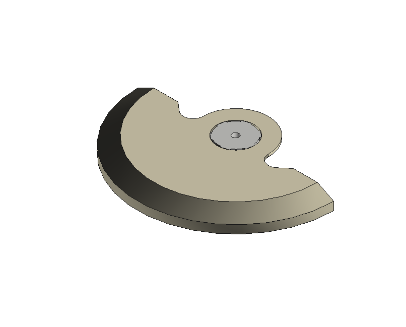 Oscillating weight, assembled, nickel-plated, staggered, 25 JSM #1143/1