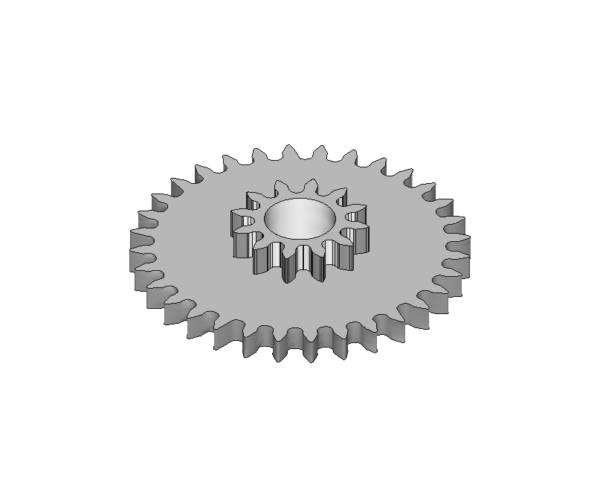 Intermediate ratchet wheel, assembled #417