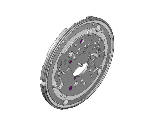 Main plate, assembled, nickel-plated #100