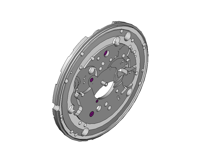 Main plate, assembled, nickel-plated #100