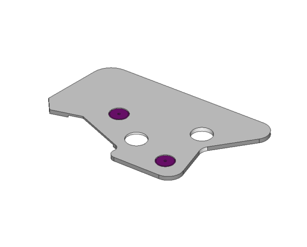 Automatic device lower bridge, jewelled, nickel-plated