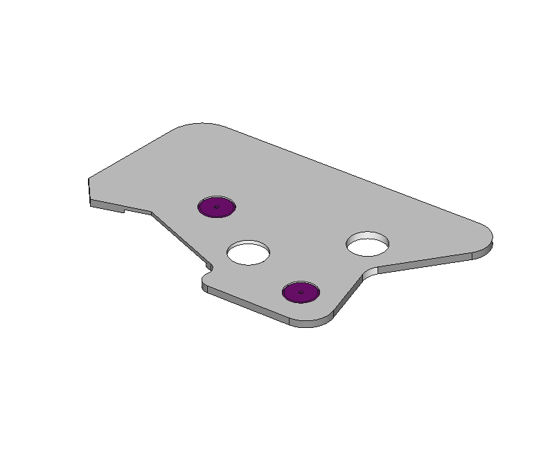 Automatic device lower bridge, jewelled, nickel-plated