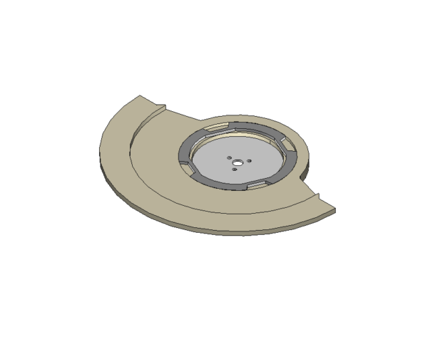 Oscillating weight, assembled, nickel-plated, 21 JSM #1143/1