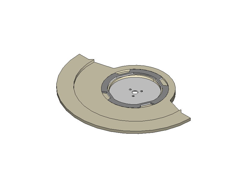 Oscillating weight, assembled, nickel-plated, 21 JSM #1143/1