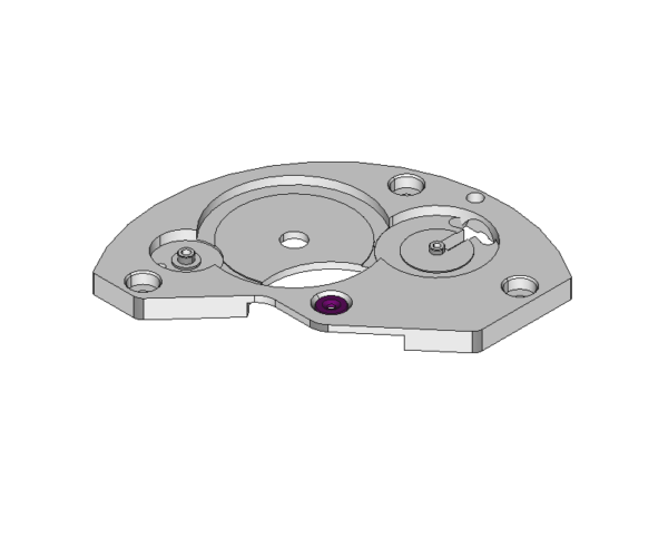 Barrel bridge, jewelled, nickel-plated #105
