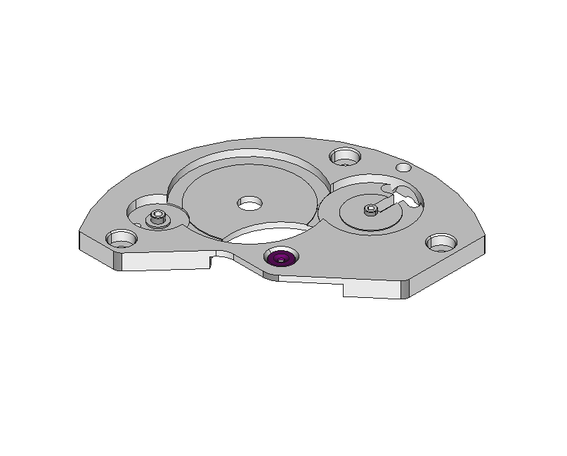 Barrel bridge, jewelled, nickel-plated #105