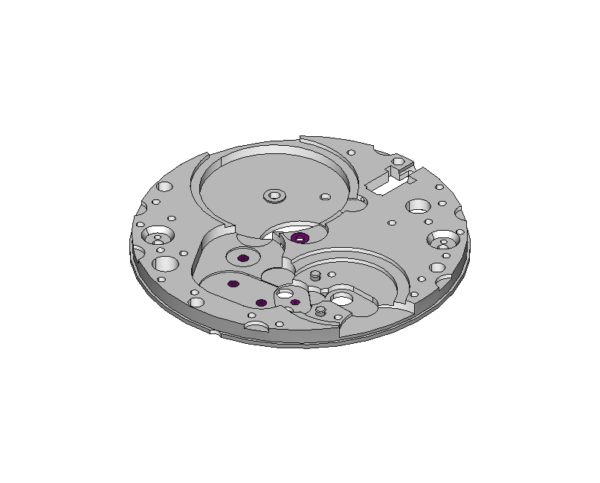 Main plate, assembled, nickel-plated #100