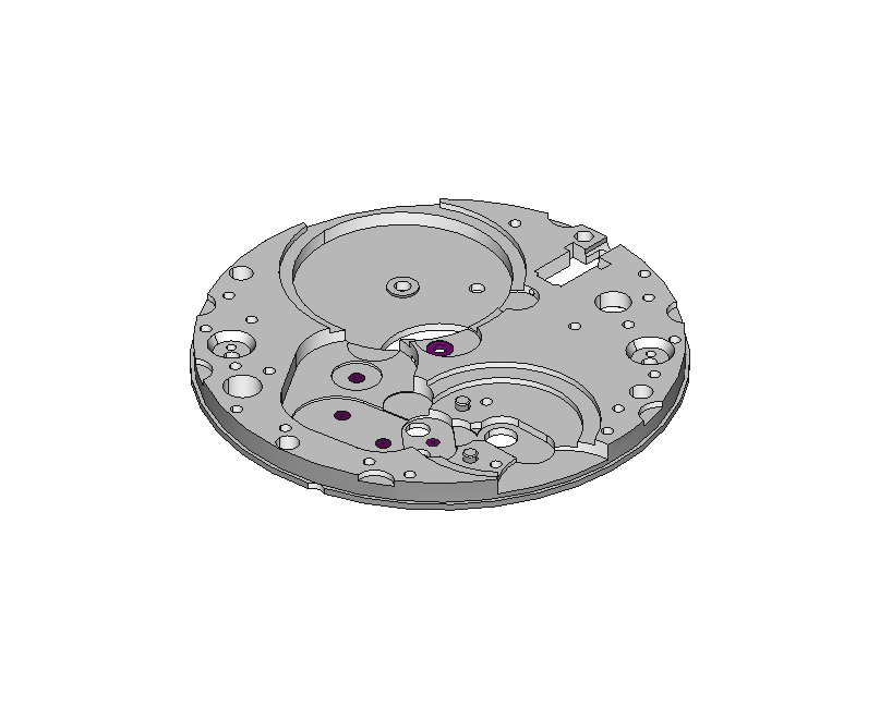 Main plate, assembled, nickel-plated #100