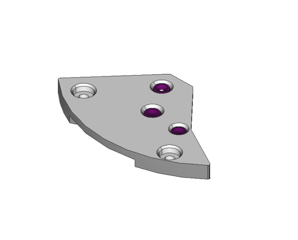 Train wheel bridge, jewelled, nickel-plated #110