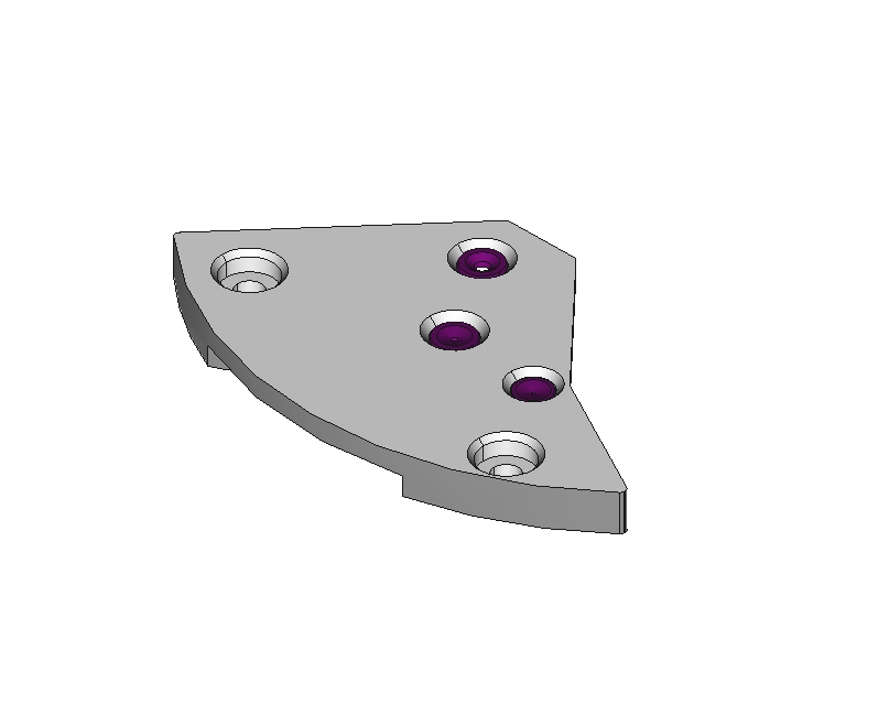 Train wheel bridge, jewelled, nickel-plated #110