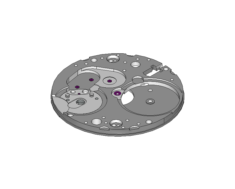 Main plate, assembled, nickel-plated #100