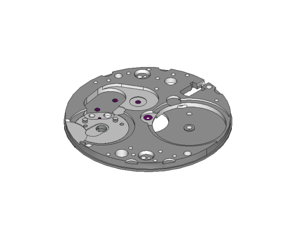 Main plate, assembled, nickel-plated #100