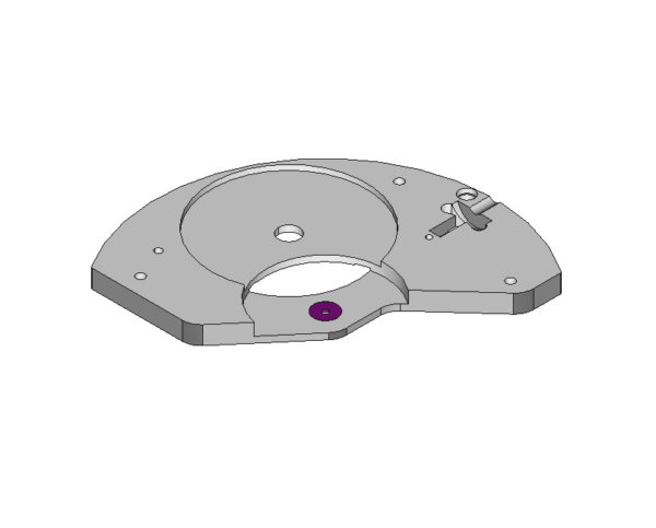 Barrel bridge, jewelled, nickel-plated #105