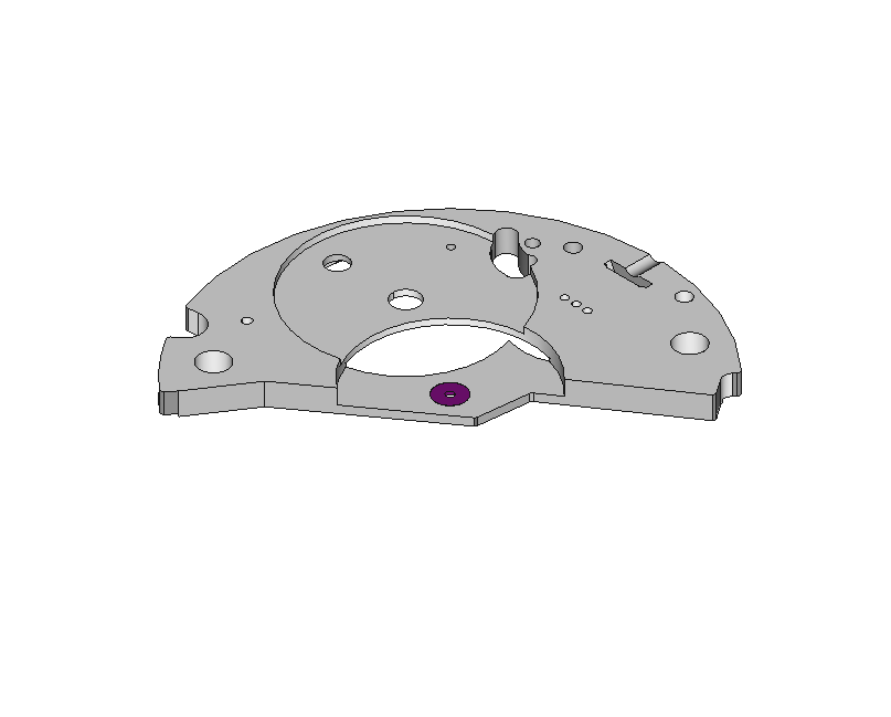 Barrel bridge, jewelled, nickel-plated #105