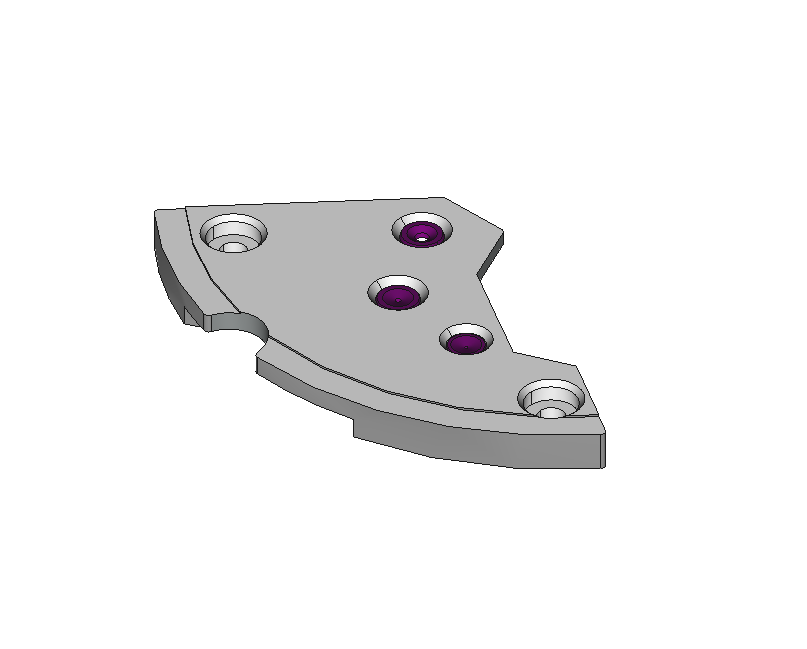 Train wheel bridge, jewelled, nickel-plated #110