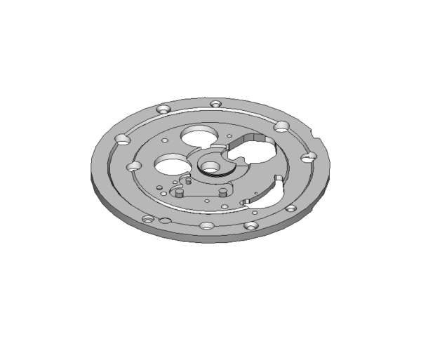 Calendar platform, assembled, nickel-plated #2551