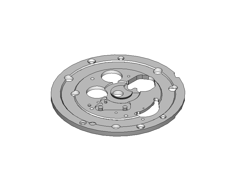 Calendar platform, assembled, nickel-plated #2551