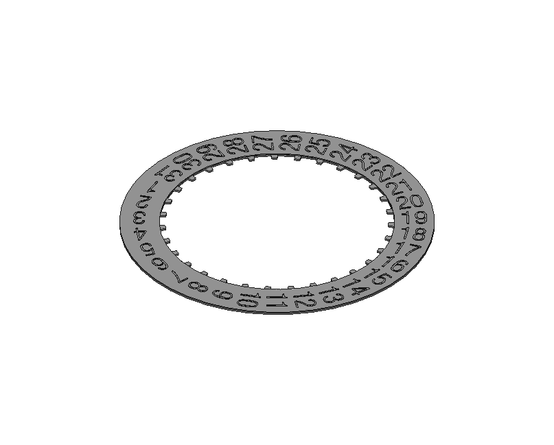 Date indicator 6H, Background white / Numbers black #2557/1