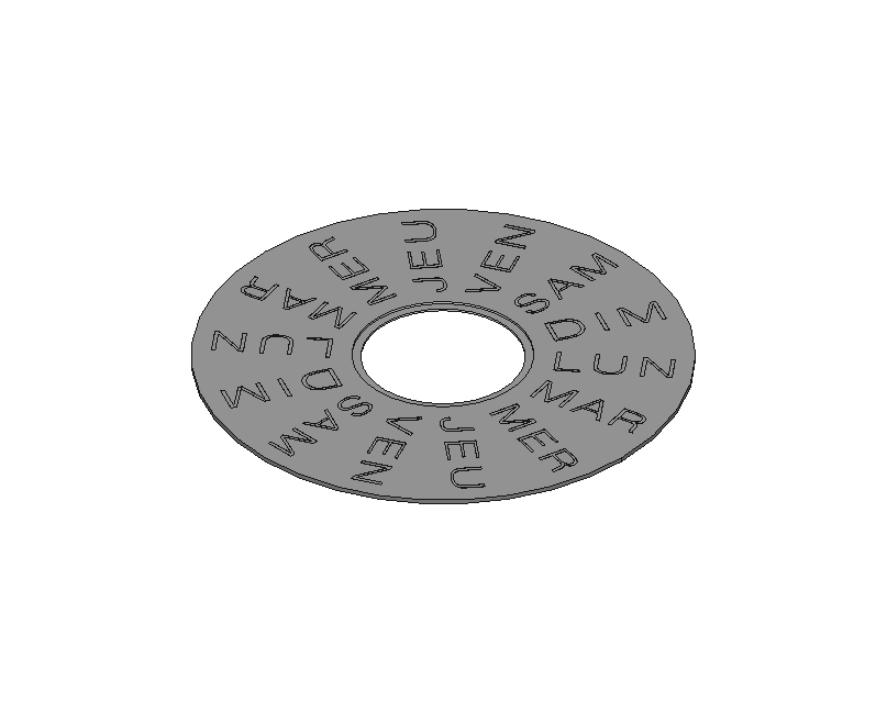 Date Indicator, window at 3H, stem 3H, background black, digits printing white, rectangular, standard font (English) #2561