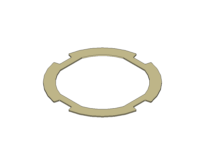 Oscillating weight bolt, golden #1491