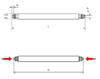 Spring bar smooth, in steel, for watches with drilled lugs. Diam: 1.80mm / For lug-to-lug width: 17mm - Image 2