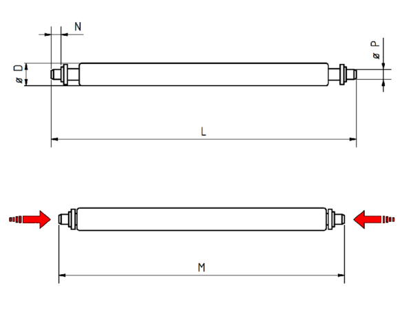 Spring bar with double flange, in steel. Diam: 1.50mm / For lug-to-lug width: 20mm - Image 2