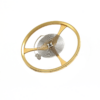 Unruh reguliert, mit Spiralklötzchen montiert, 3 Arme, 2N vergoldet, Chronometer #721