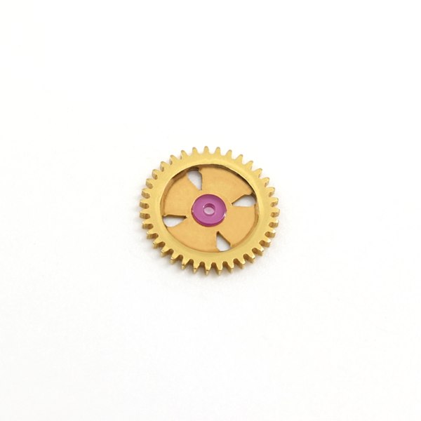Intermediate reduction wheel, jewelled, golden #1490