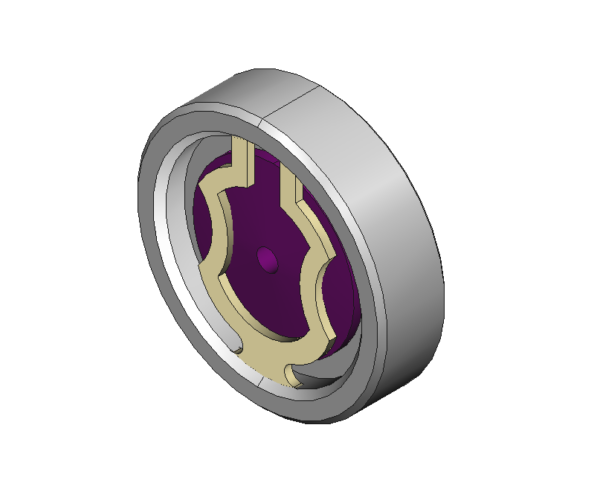 Jewelled shock-absorber, for balance, shouldered, to press in, bottom INCABLOC #3025