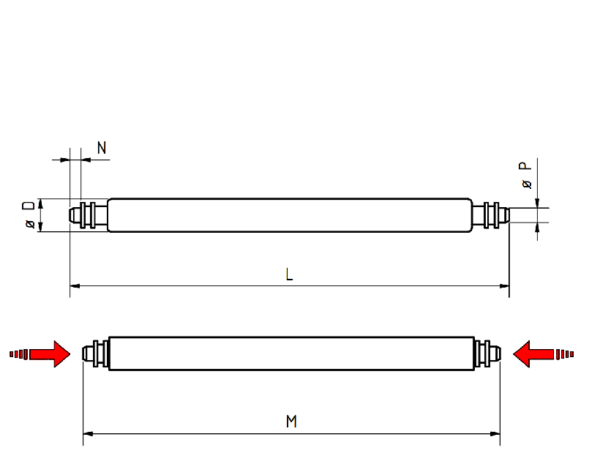 Spring bar smooth, in steel, for watches with drilled lugs. Diam: 1.80mm / For lug-to-lug width: 27mm - Image 2