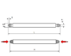 Spring bar smooth, in steel, for watches with drilled lugs. Diam: 2.00mm / For lug-to-lug width: 21mm - Image 2