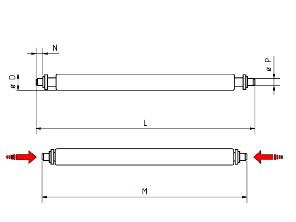 Spring bar with double flange, in steel. Diam: 1.80mm / For lug-to-lug width: 20mm - Image 2