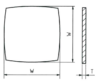 Vetro, rettangolo, arrotondato (Squircle), piatto, H = 26,02 mm