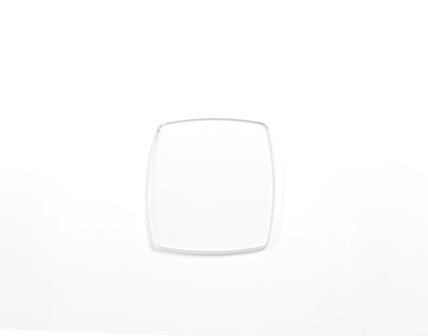 Glass, rectangle, rounded (Squircle), flat, H = 27,92 mm - Image 2