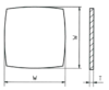 Vetro, rettangolo, arrotondato (Squircle), piatto, H = 24,50 mm