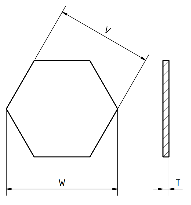 Glass, octagons, flat, V = 15,00 mm