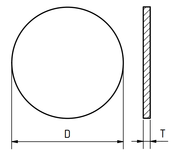 Glace, ronde, plate, métalisée Or-Ag, D = 17,50 mm