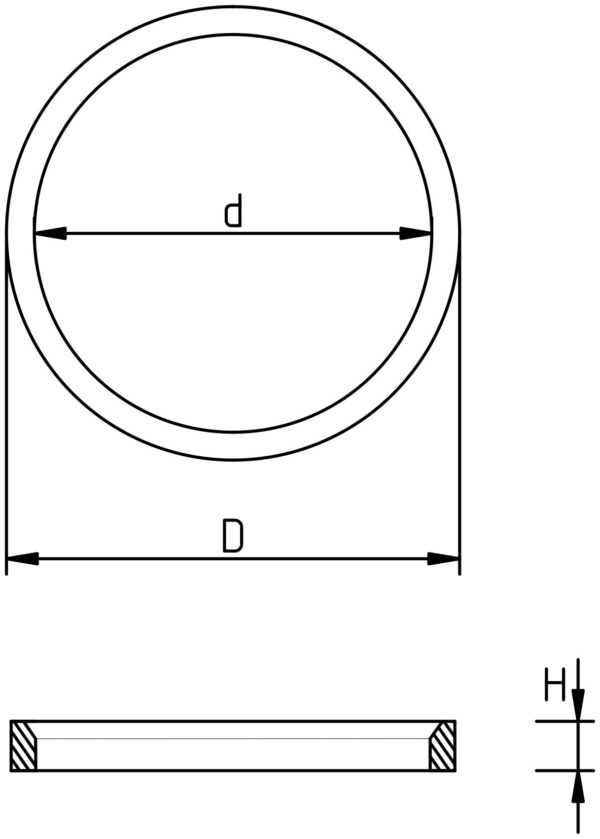 Watch back gaskets, Red I-Ring - Internal diameter 34.84 / External diameter 36.00 / Height 0.90 - Image 2